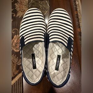 Dolce & Gabbana Quilted Interior, White&Black Shoes, Sz 9 Women’s, VG condition